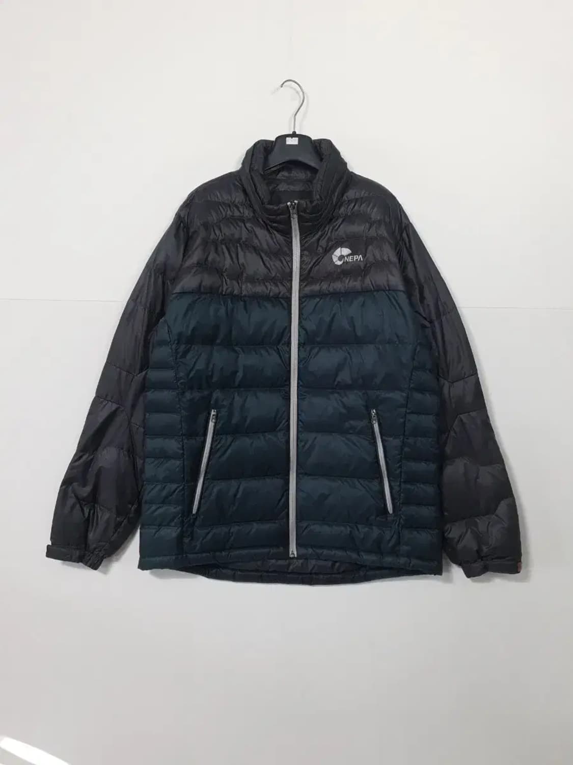 네파 패딩 점퍼 블랙/다크그린 상품이미지1