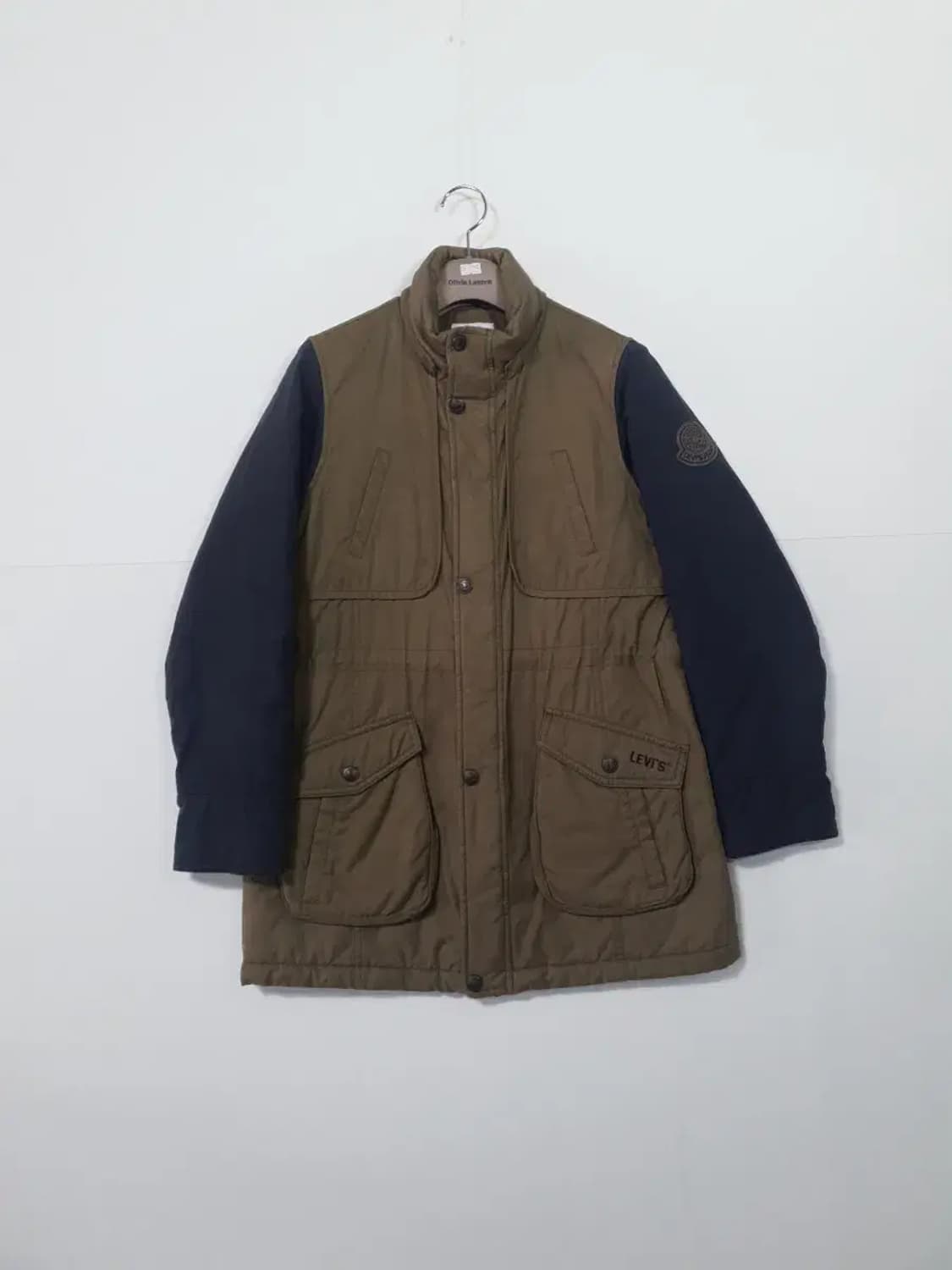 리바이스 배색 야상 점퍼 카키/네이비 상품이미지1