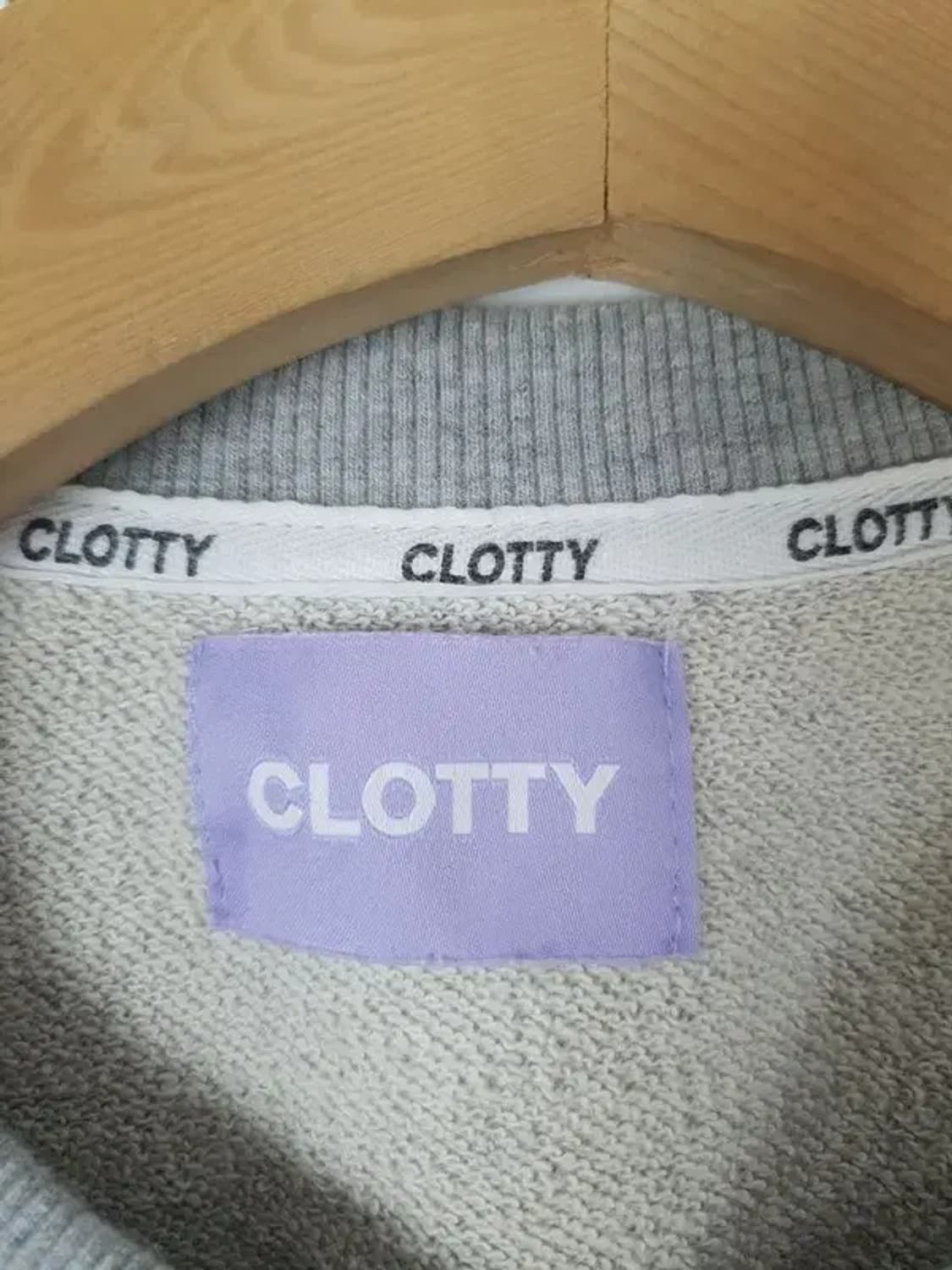 클로티 CLOTTY 프린팅 맨투맨 라이트 그레이 2200020 상품이미지9