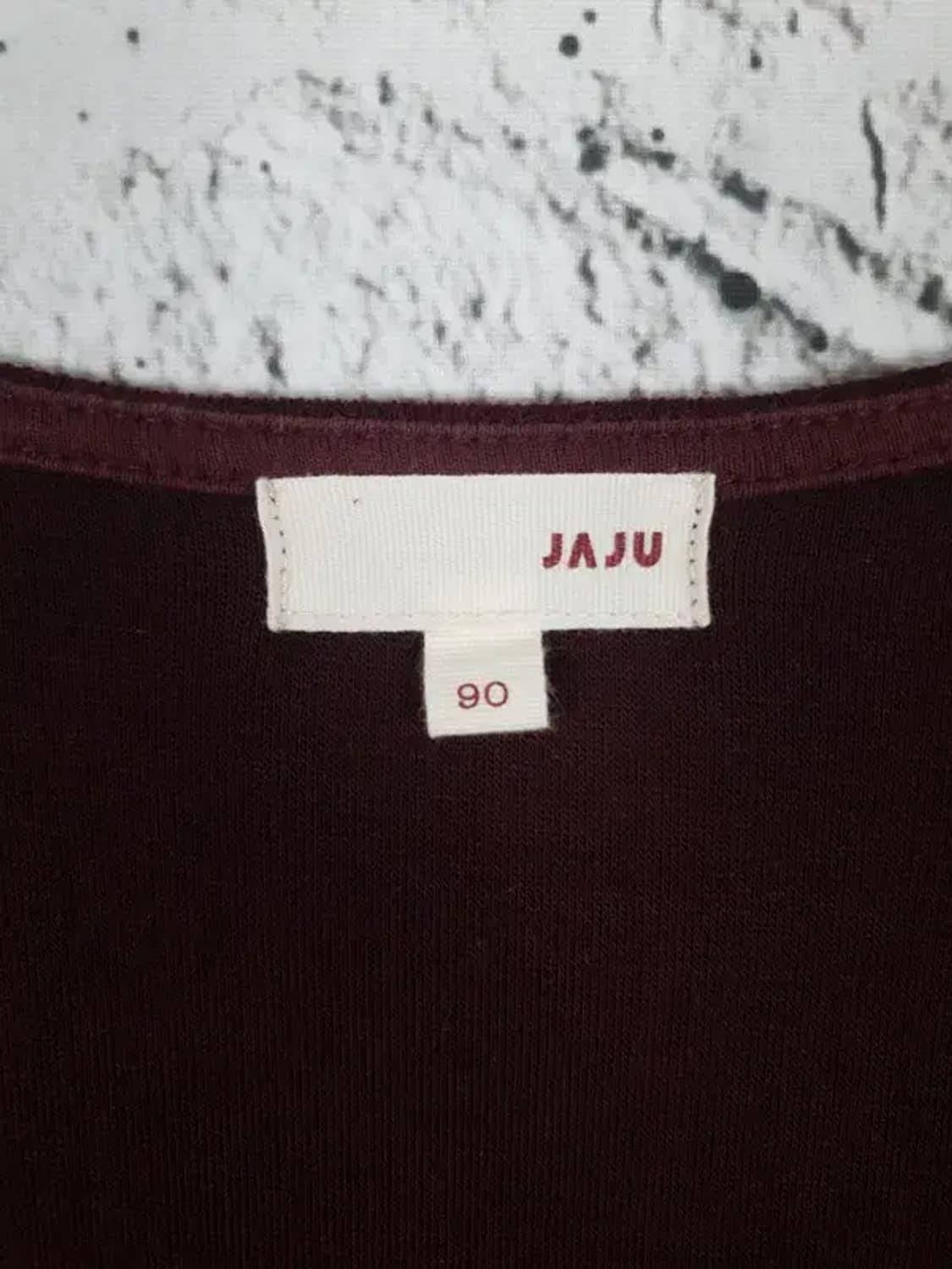 JAJU V넥 레이어드 원피스 조끼 와인 2400059 상품이미지10