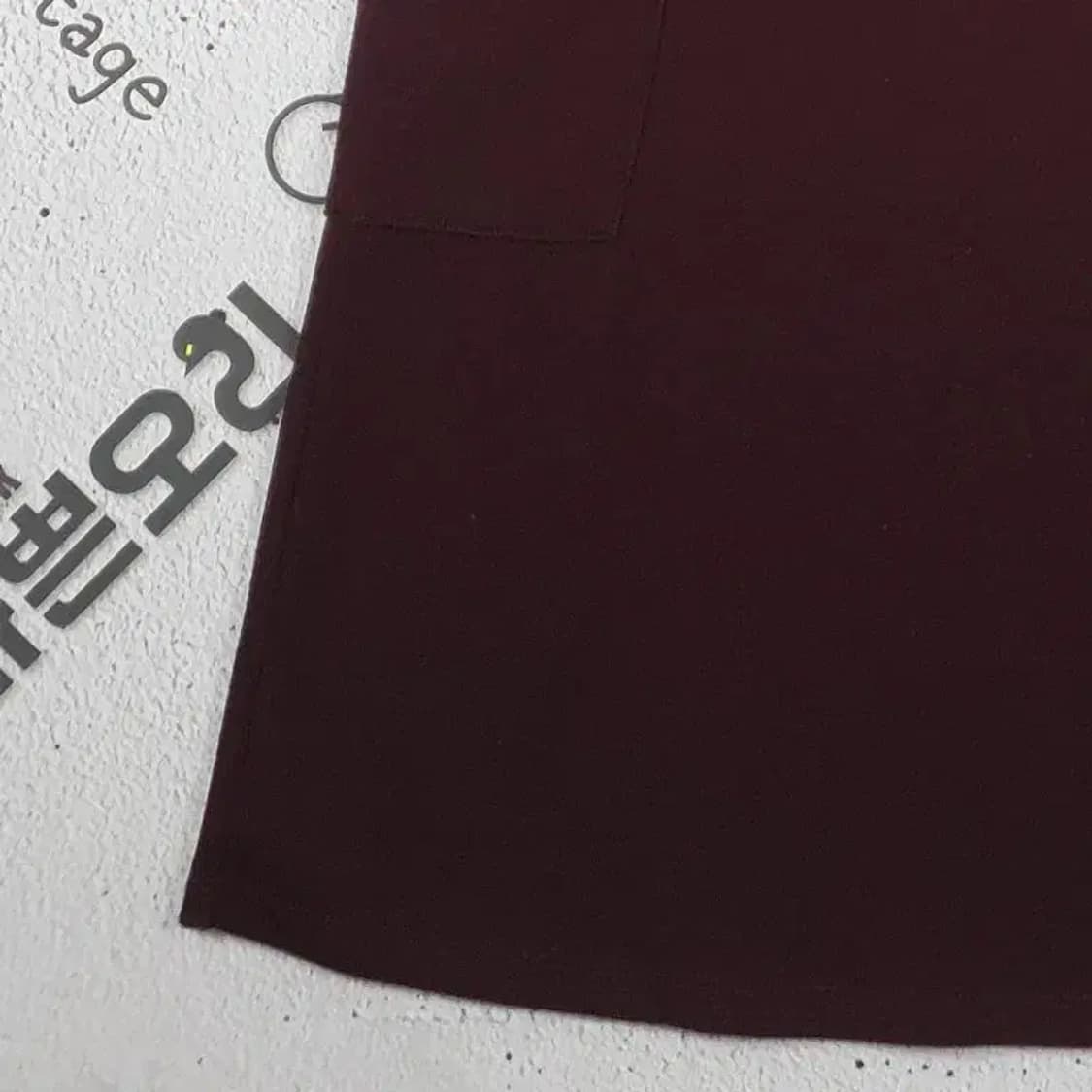 JAJU V넥 레이어드 원피스 조끼 와인 2400059 상품이미지6