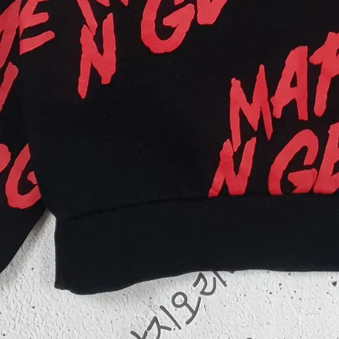 꼰스X이모티콘 오버핏 기모  맨투맨 블랙 2200100 상품이미지6