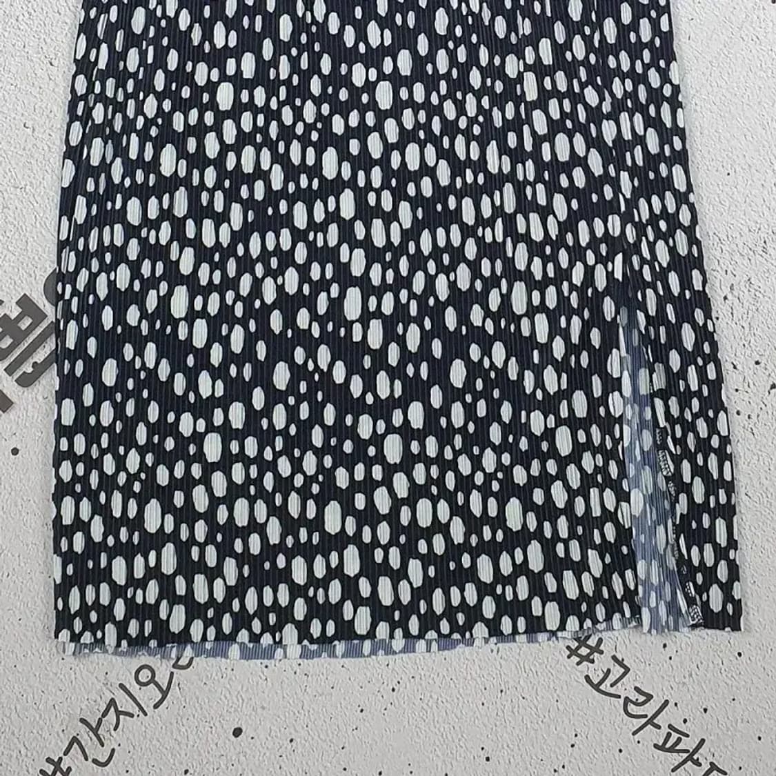 블랙 호피 레오파드 옆트임 롱스커트 블랙 F 4500043 상품이미지3