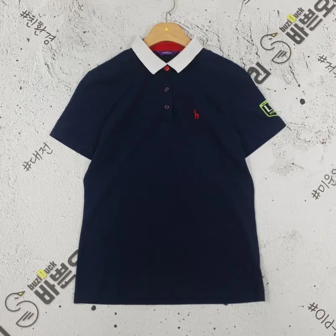 헤지스 HAZZYS 골프 여성 반팔 카라티 네이비 95 1000429 상품이미지1