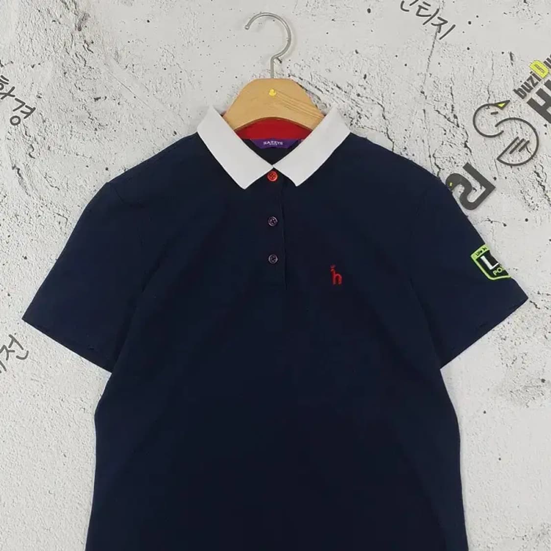 헤지스 HAZZYS 골프 여성 반팔 카라티 네이비 95 1000429 상품이미지4