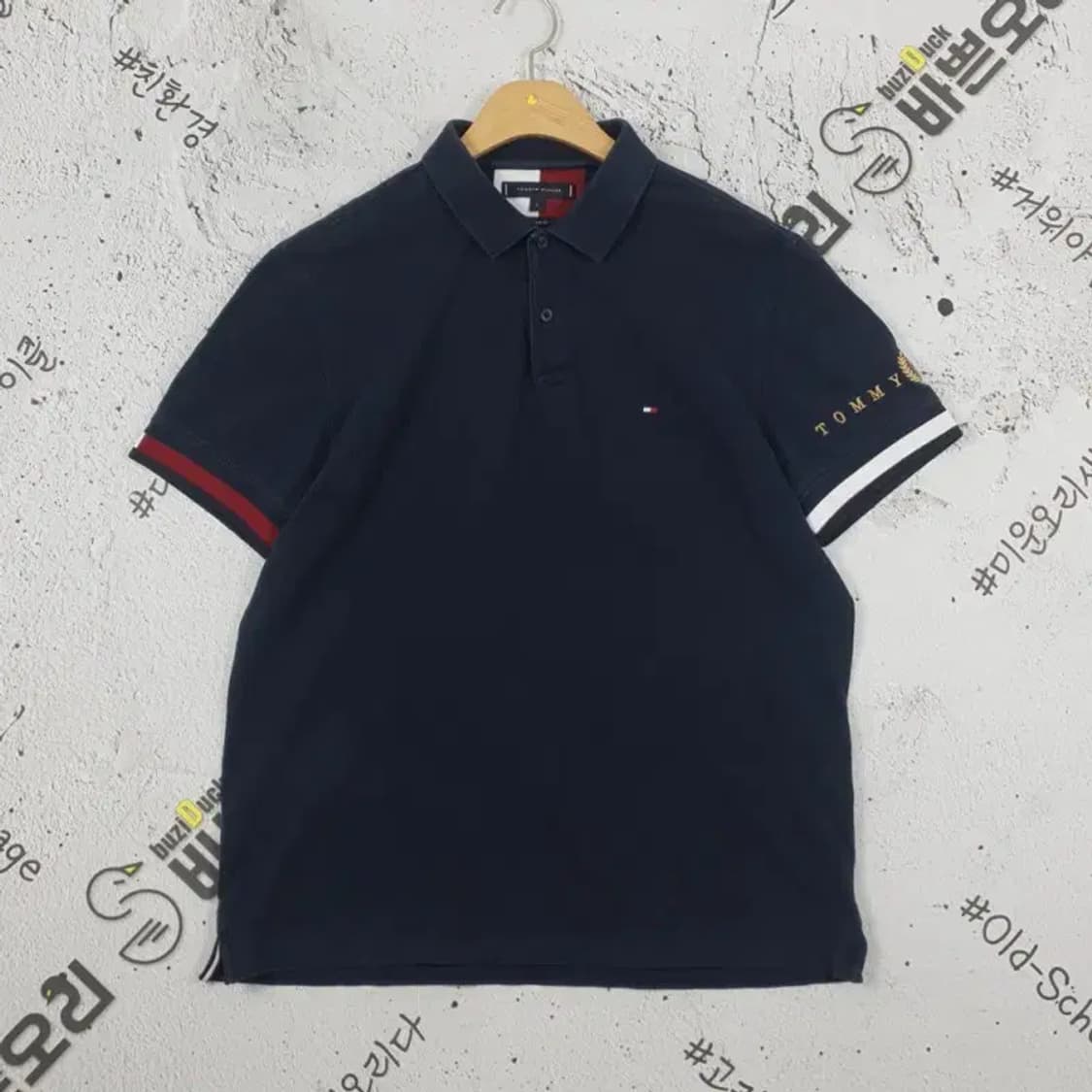 타미힐피거 TOMMY 반팔 카라티 네이비 L 1000426 상품이미지1