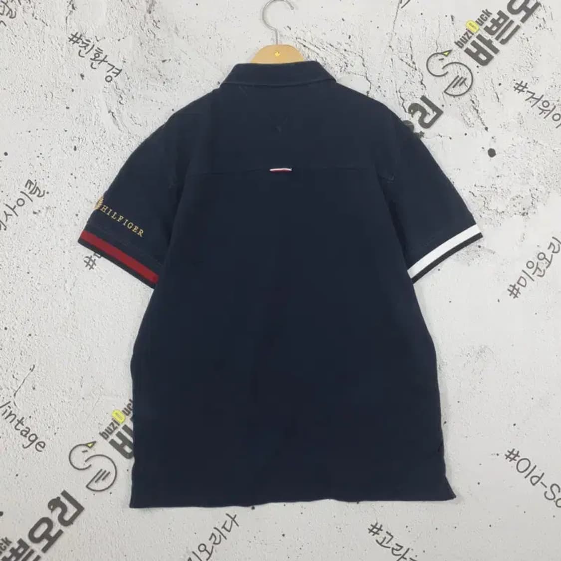 타미힐피거 TOMMY 반팔 카라티 네이비 L 1000426 상품이미지2