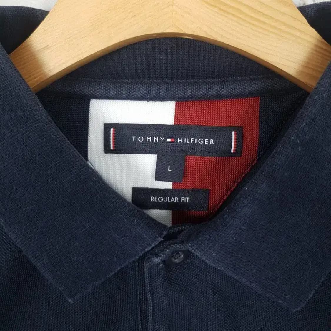 타미힐피거 TOMMY 반팔 카라티 네이비 L 1000426 상품이미지9