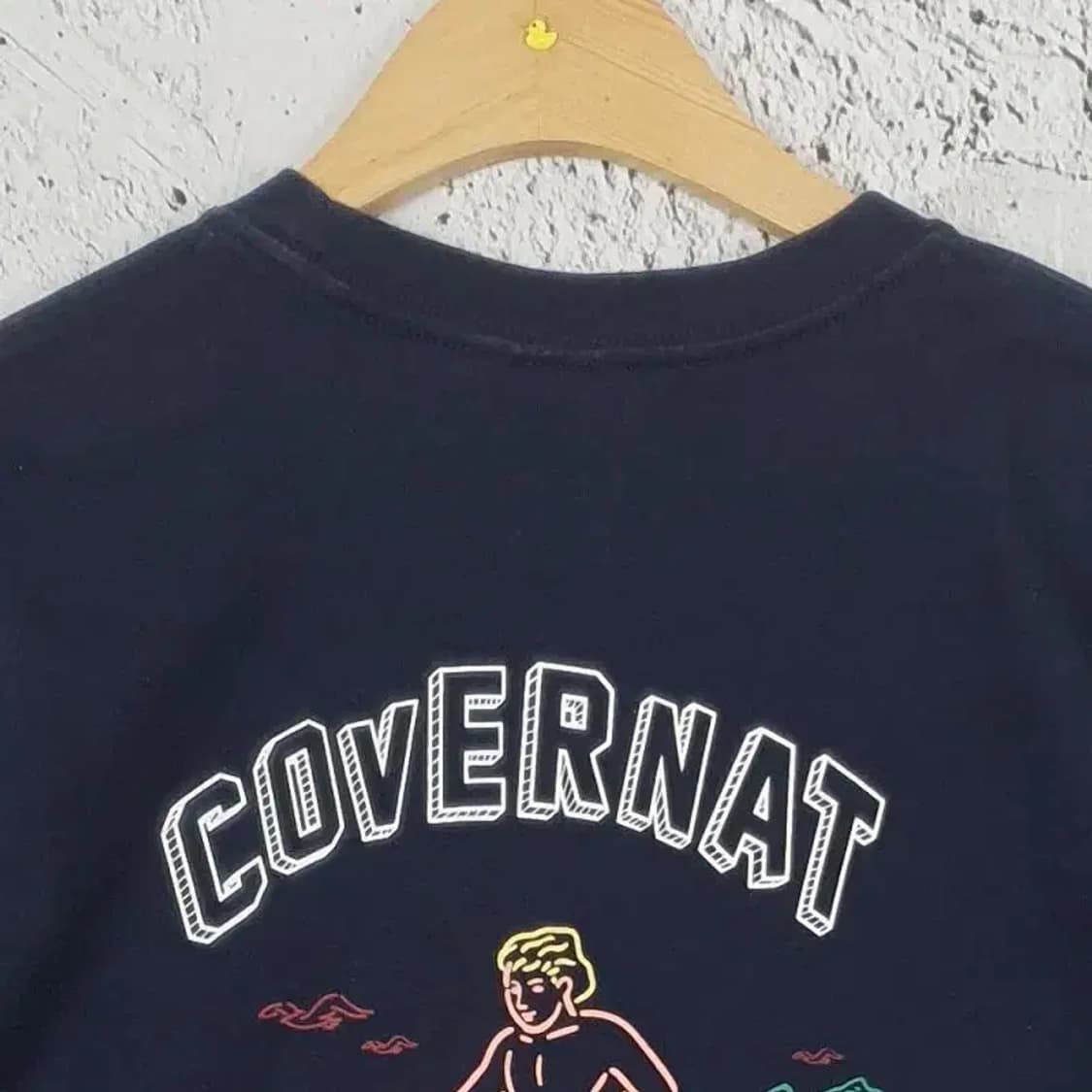 커버낫 COVERNAT 백프린팅 반팔 티 네이비 M(95) 1000427 상품이미지6