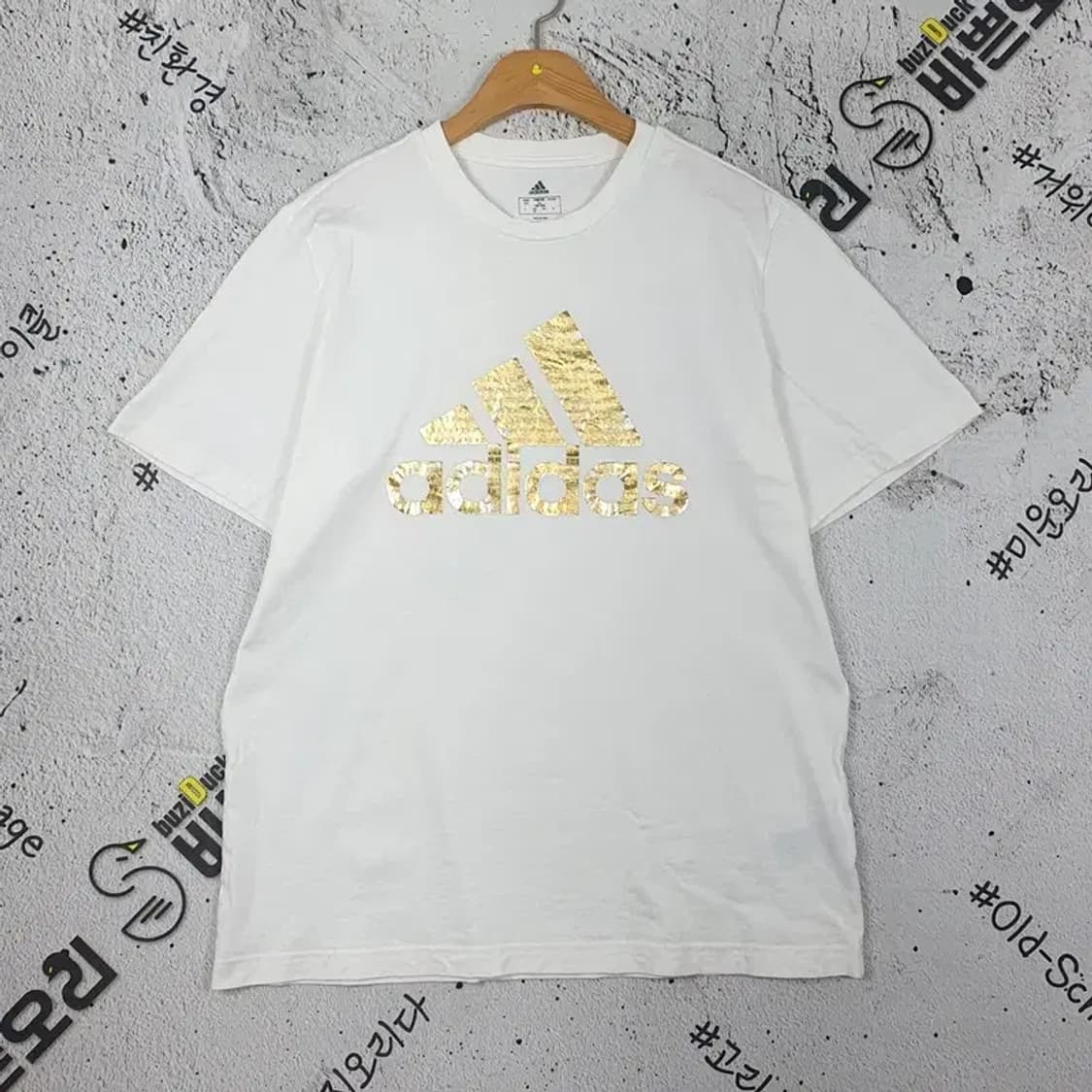 아디다스 ADIDAS 반팔 티 화이트 골드 XL(100) 1000428 상품이미지1