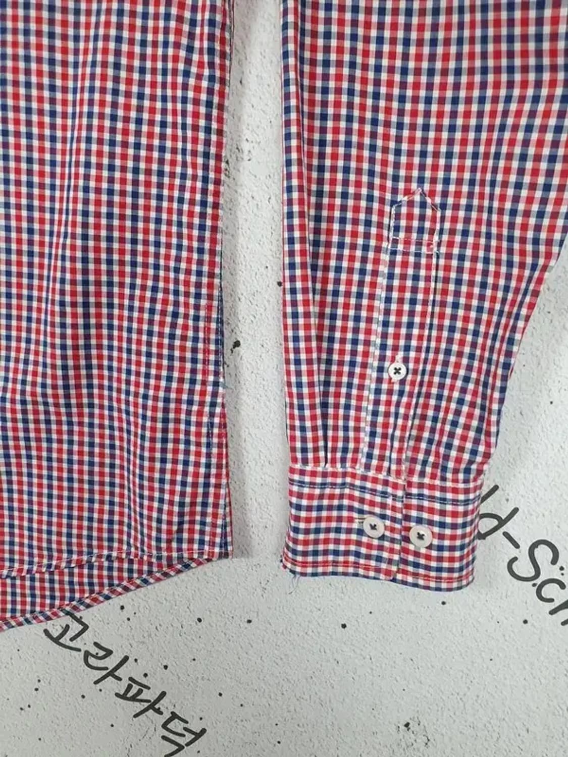 헤지스 HAZZYS 긴팔 남방 셔츠 투컬러깅엄 105 1100296 상품이미지8