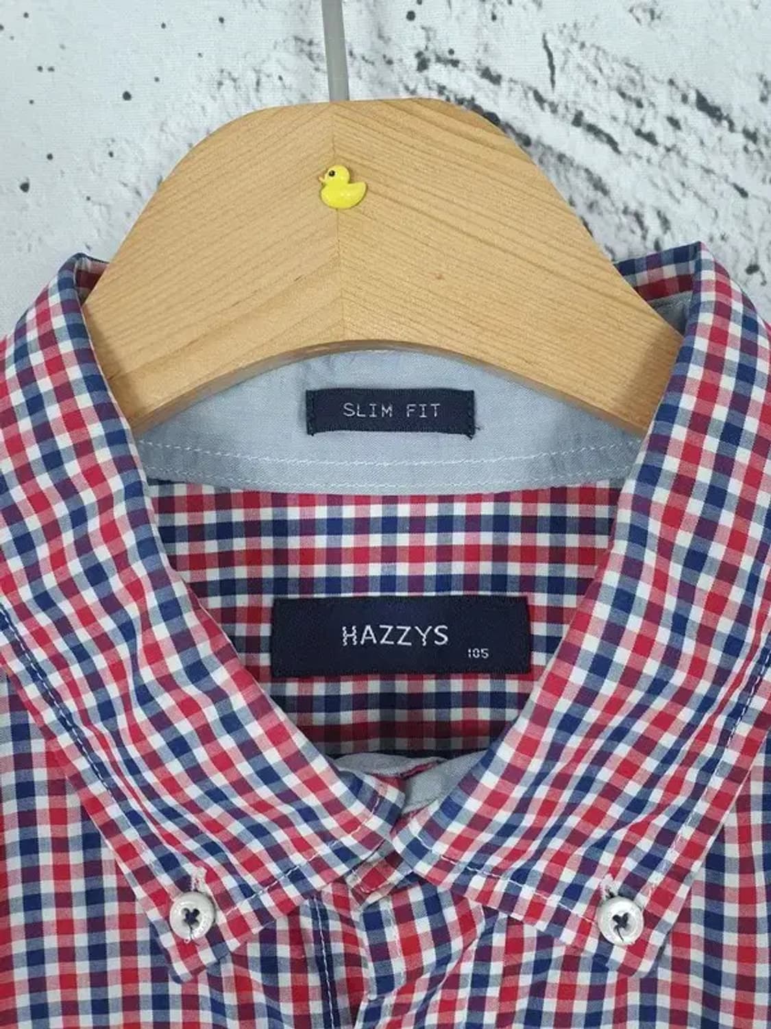 헤지스 HAZZYS 긴팔 남방 셔츠 투컬러깅엄 105 1100296 상품이미지9