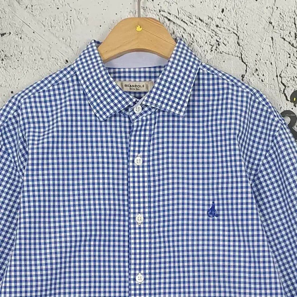 빈폴 BEANPOLE 긴팔 남방 셔츠 블루 깅엄 105 1100297 상품이미지4