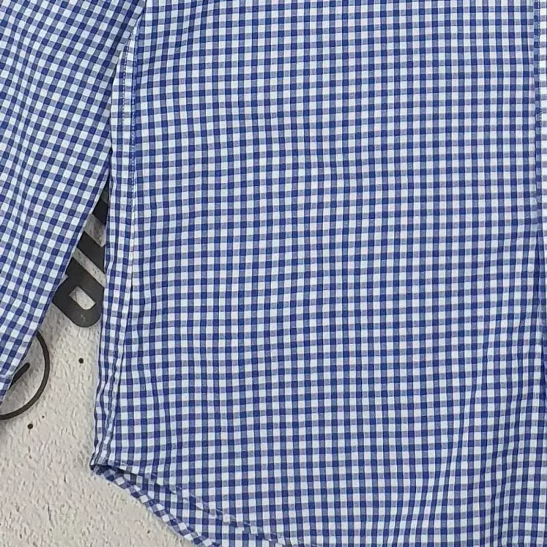 빈폴 BEANPOLE 긴팔 남방 셔츠 블루 깅엄 105 1100297 상품이미지6