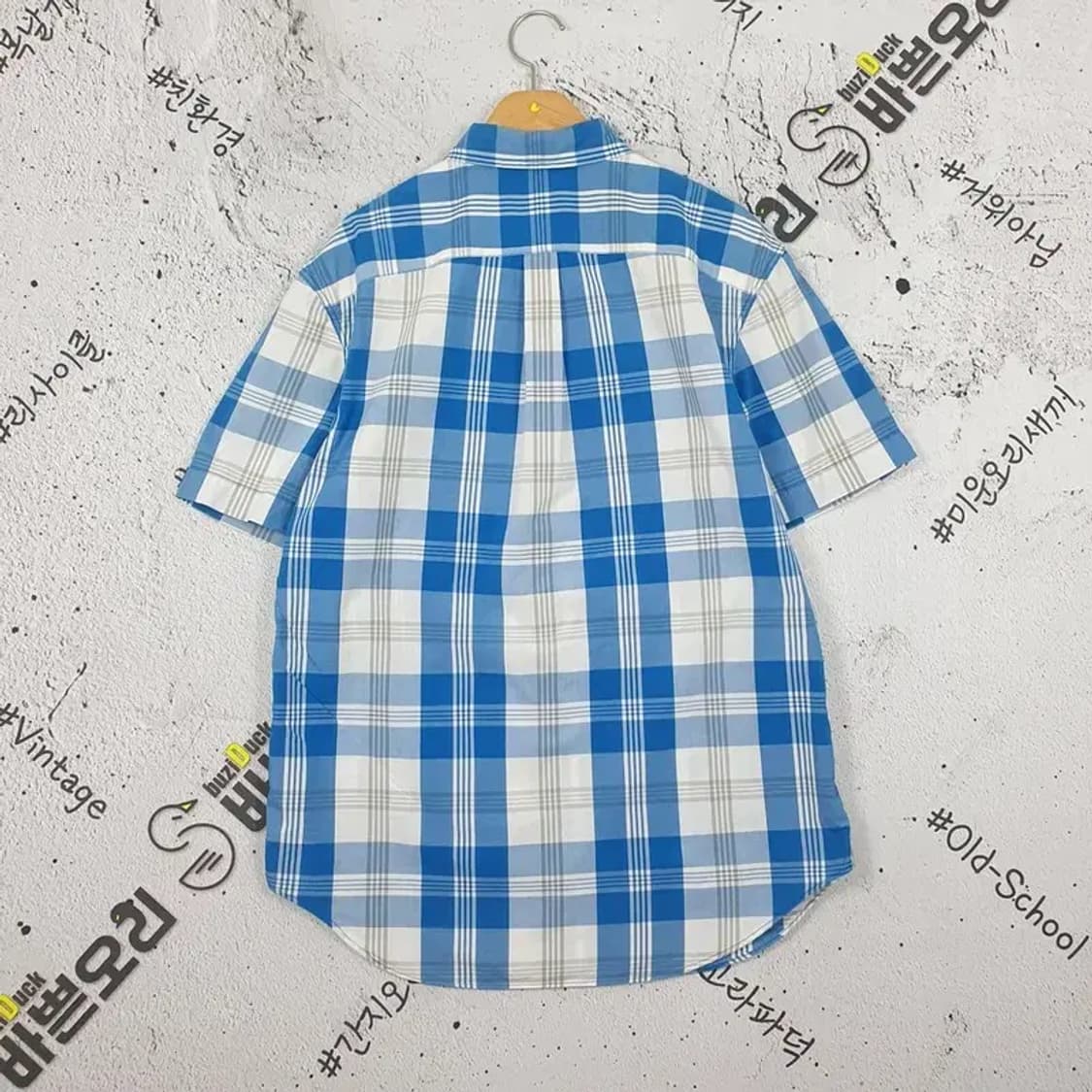 리바이스 LEVI'S 반팔 셔츠 남방 블루 타탄 L 1100298 상품이미지2