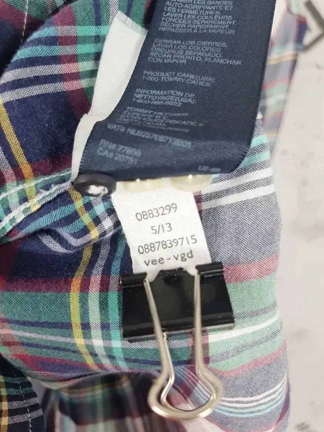 타미힐피거 아메카지 긴팔 남방 셔츠 그린 타탄 S 1100302 상품이미지10