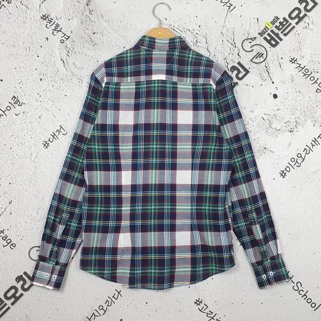타미힐피거 아메카지 긴팔 남방 셔츠 그린 타탄 S 1100302 상품이미지2