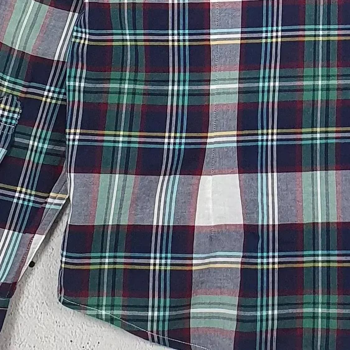 타미힐피거 아메카지 긴팔 남방 셔츠 그린 타탄 S 1100302 상품이미지7