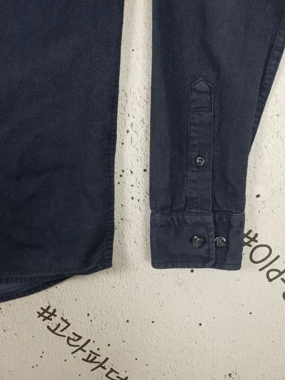 헤지스 HAZZYS 긴팔 남방 셔츠 빈티지 네이비 100 1100303 상품이미지10