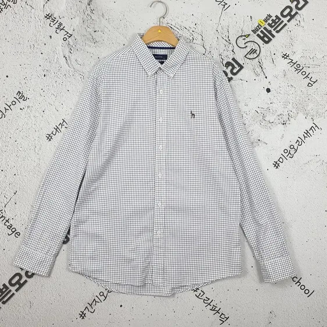 헤지스 HAZZYS 슬림핏 긴팔 남방 셔츠 태터솔 105 1100305 상품이미지1