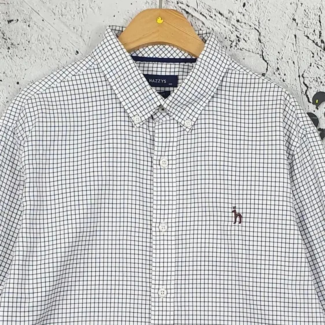 헤지스 HAZZYS 슬림핏 긴팔 남방 셔츠 태터솔 105 1100305 상품이미지4