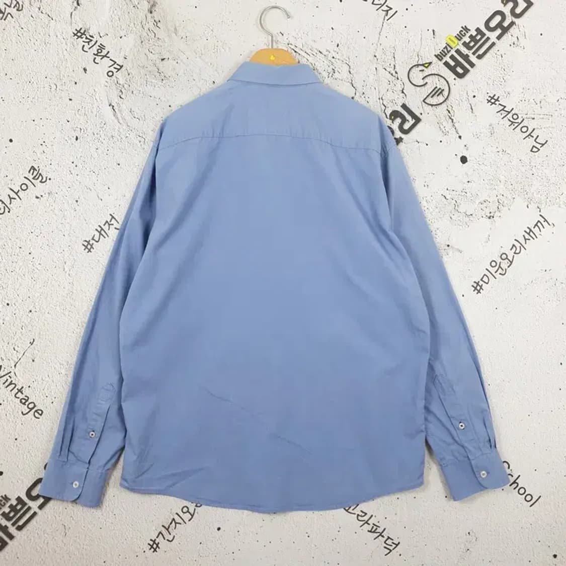 타미힐피거 TOMMY 긴팔 남방 셔츠 블루 솔리드 L 1100307 상품이미지2