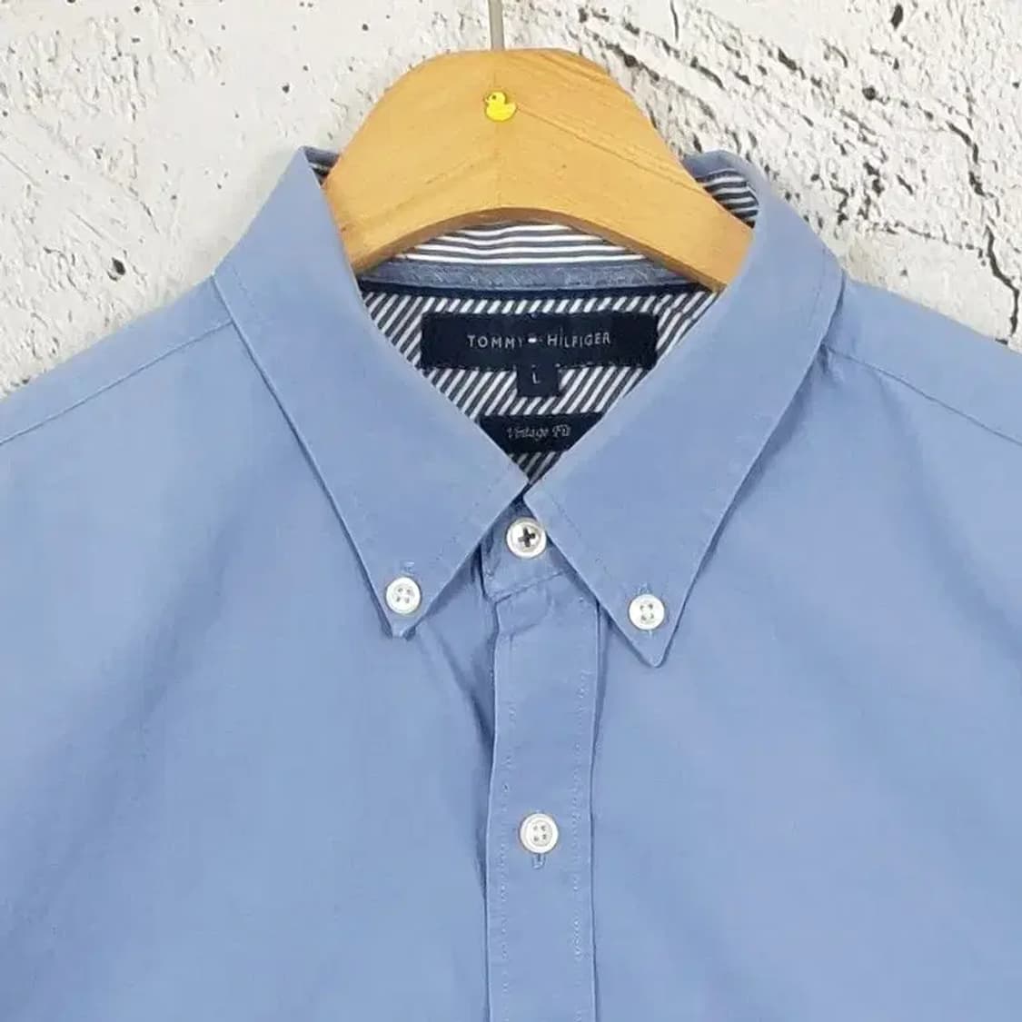 타미힐피거 TOMMY 긴팔 남방 셔츠 블루 솔리드 L 1100307 상품이미지4