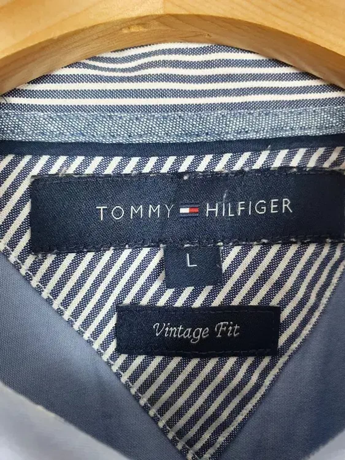 타미힐피거 TOMMY 긴팔 남방 셔츠 블루 솔리드 L 1100307 상품이미지9