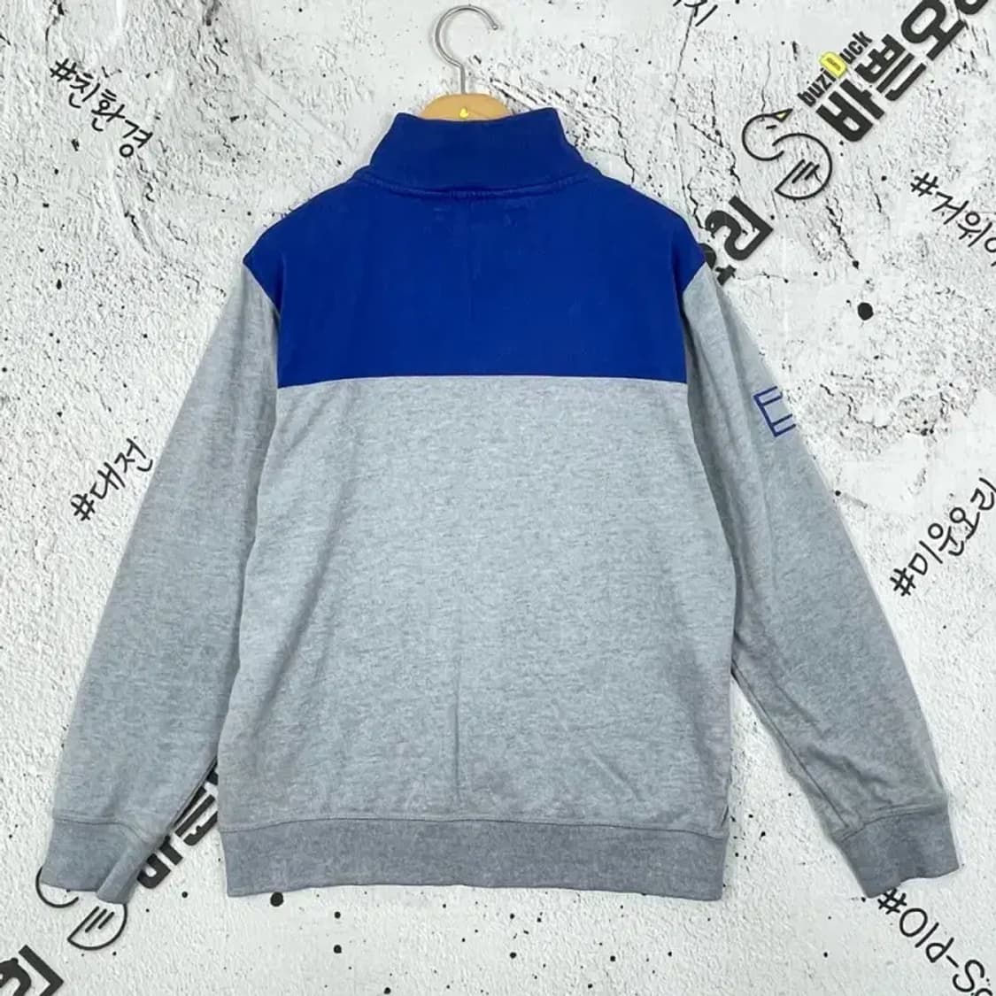 타미힐피거 TOMMY 하프집업 맨투맨 그레이 L 2100106 상품이미지2