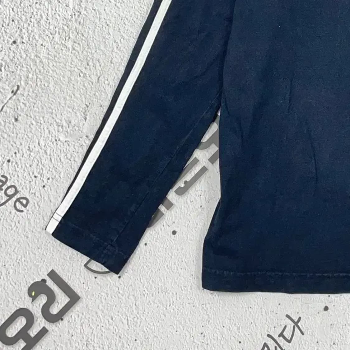 아디다스 ADIDAS 흰검 긴팔 티셔츠 네이비 95 2100107 상품이미지6