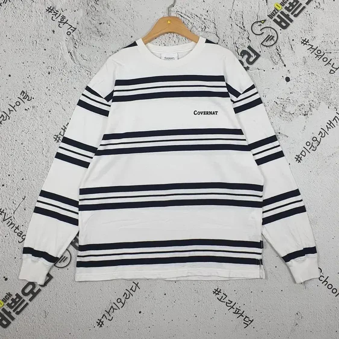 커버낫 COVERNAT 슬리브 긴팔 티 화이트 S(100) 2100114 상품이미지1