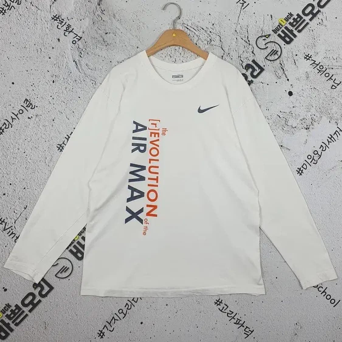 나이키 NIKE 에어맥스 롱슬리브 긴팔 티 크림 XL 2100115 상품이미지1