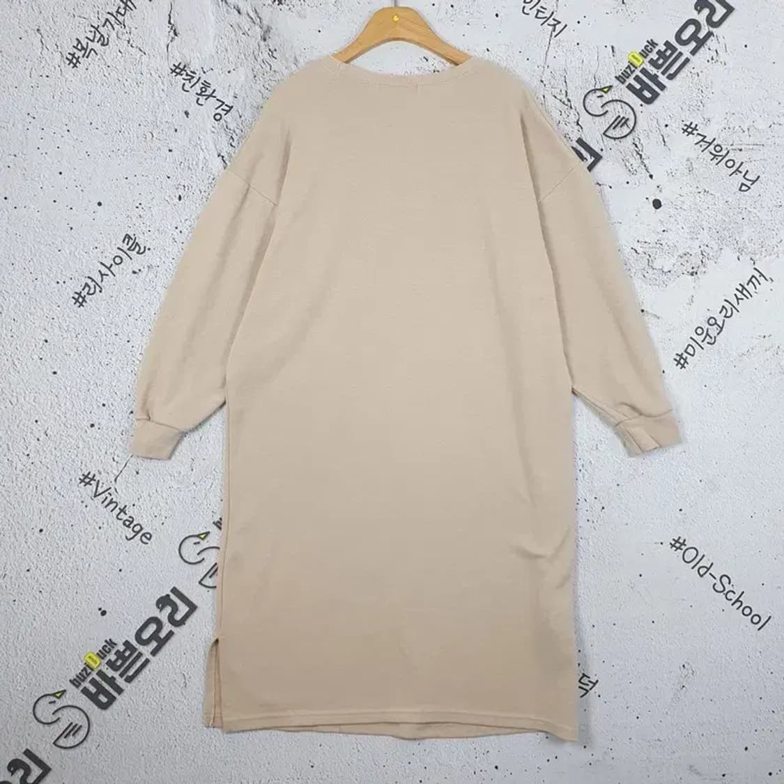 소이유 SOIIU 긴팔 원피스 밑트임 베이지 F 2100113 상품이미지2