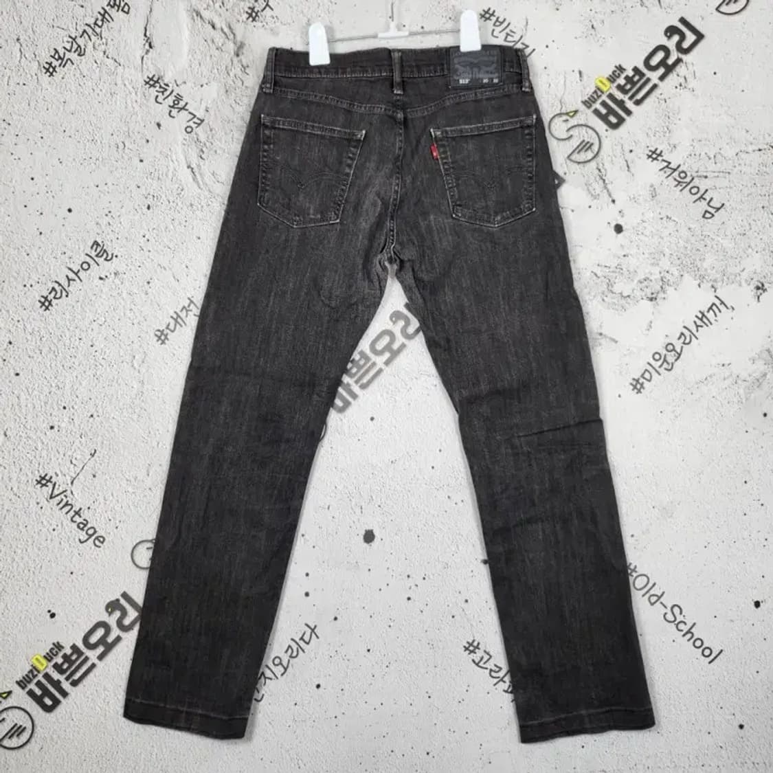 리바이스 513 블랙라벨 청바지 흑청 W30L32 4100069 상품이미지2