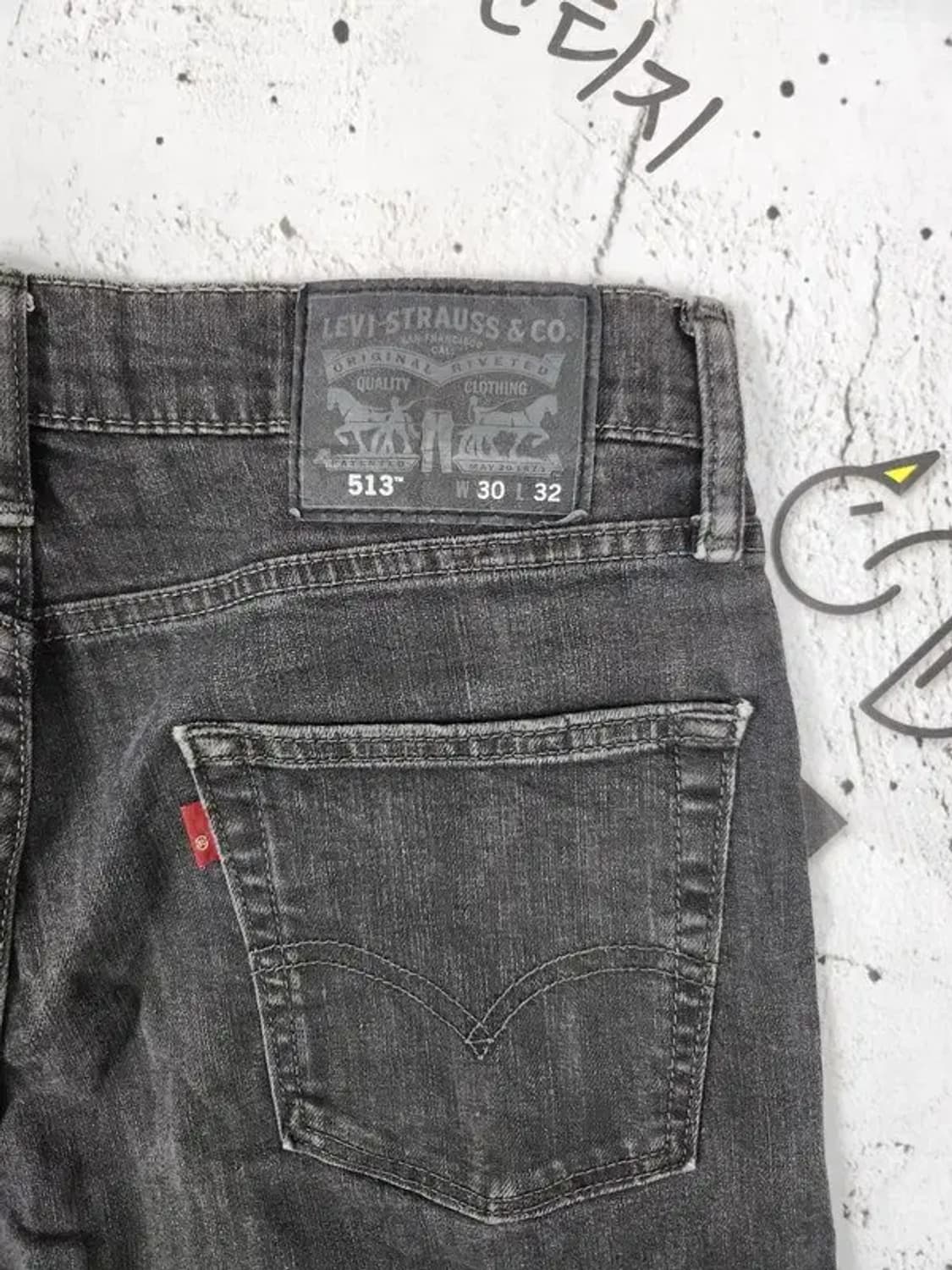 리바이스 513 블랙라벨 청바지 흑청 W30L32 4100069 상품이미지9