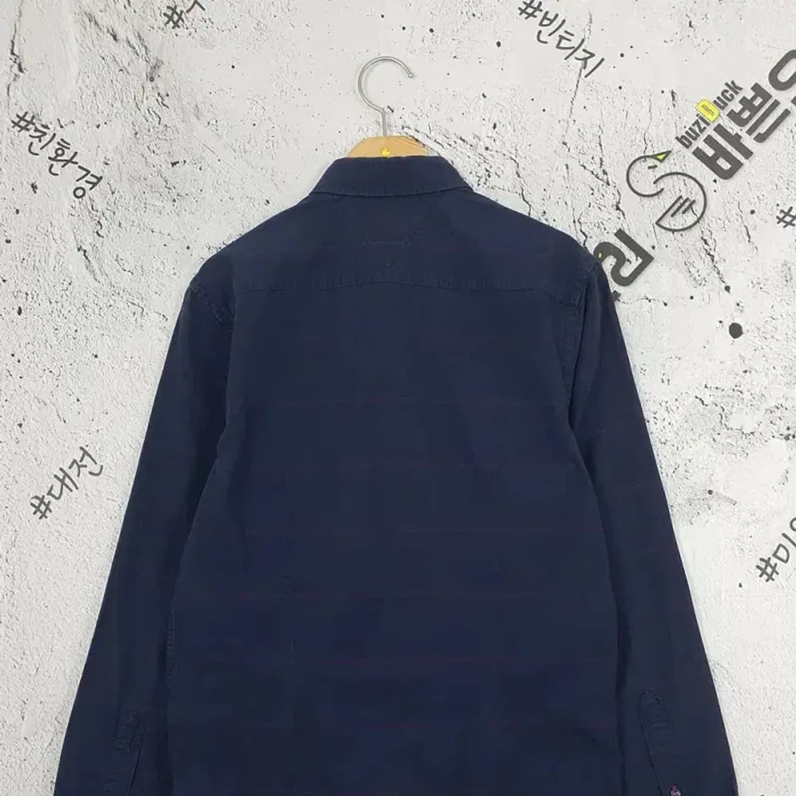 타미힐피거 TOMMY 슬림핏 셔츠 네이비 1100255 상품이미지4