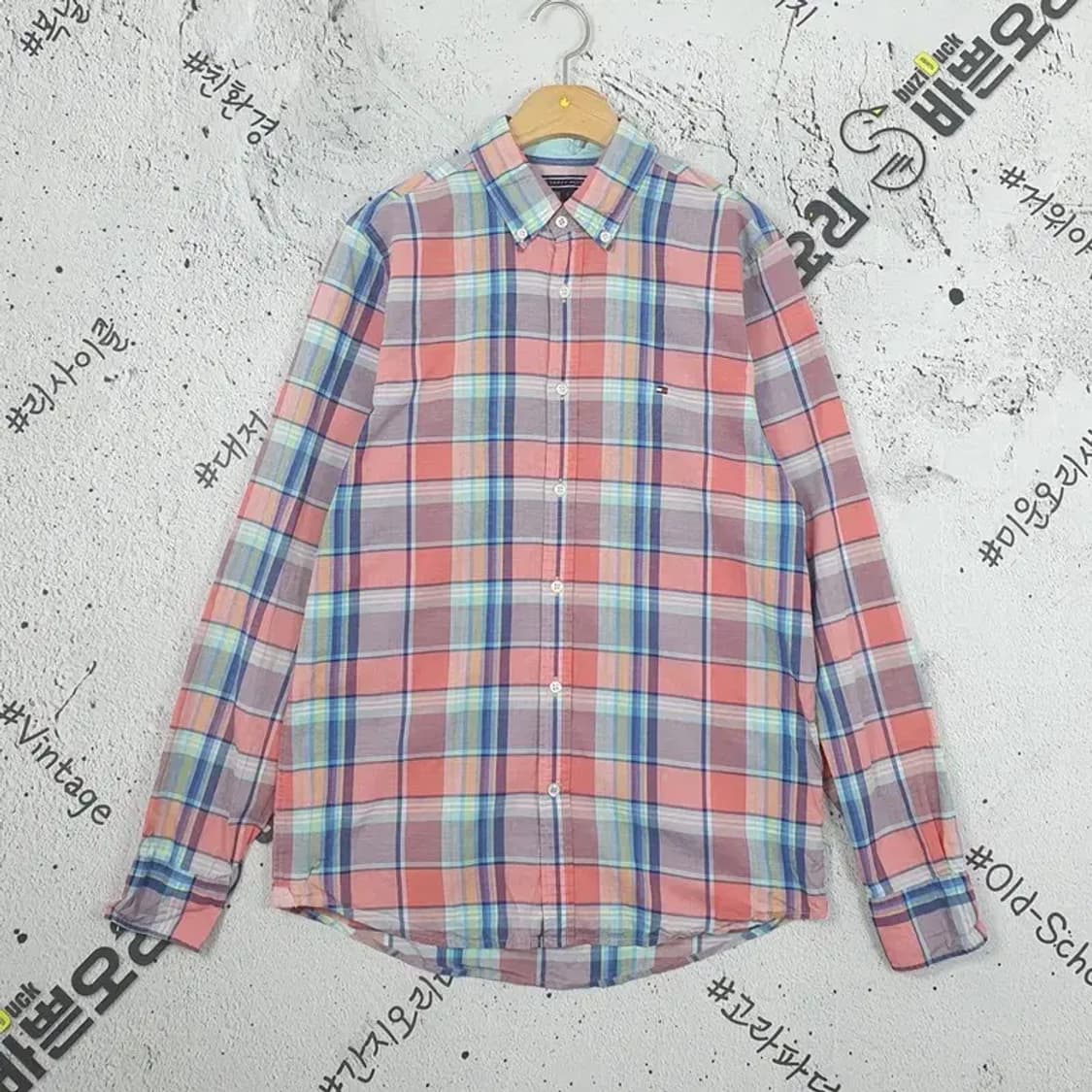 타미힐피거 TOMMY HILFIGER 셔츠 코랄 타탄 1100159 상품이미지1