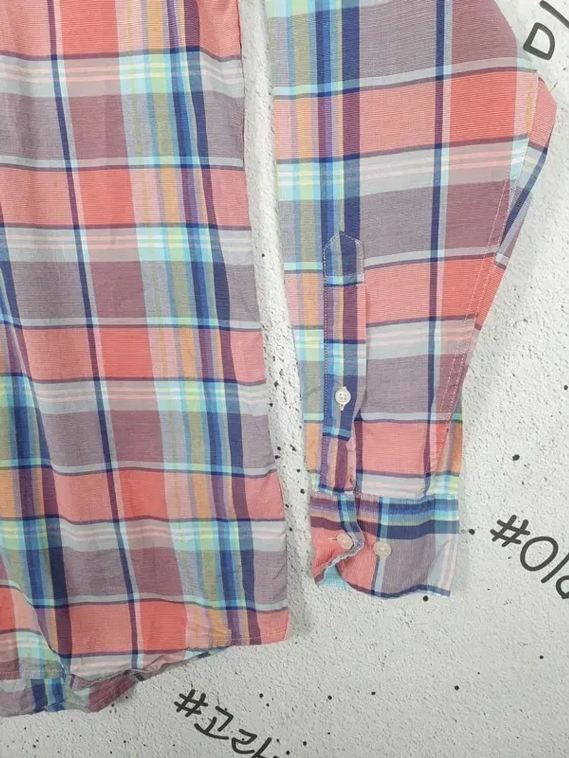 타미힐피거 TOMMY HILFIGER 셔츠 코랄 타탄 1100159 상품이미지6