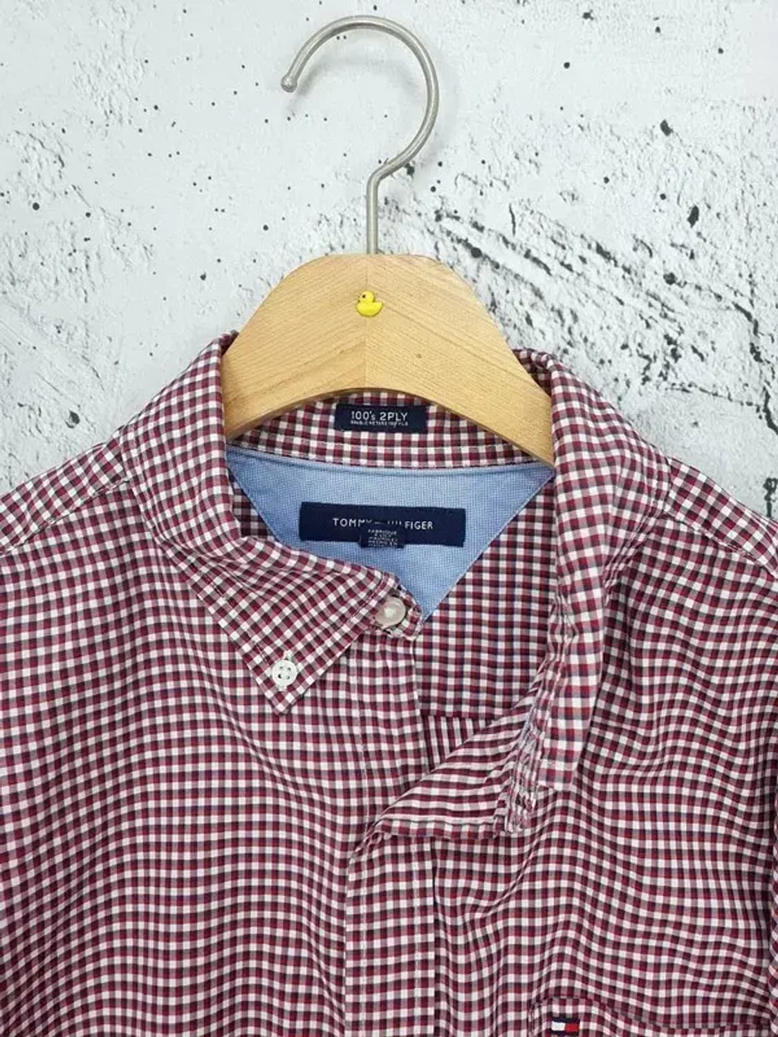 타미힐피거 TOMMY HILFIGER 셔츠 레드 핀체크 1100181 상품이미지8