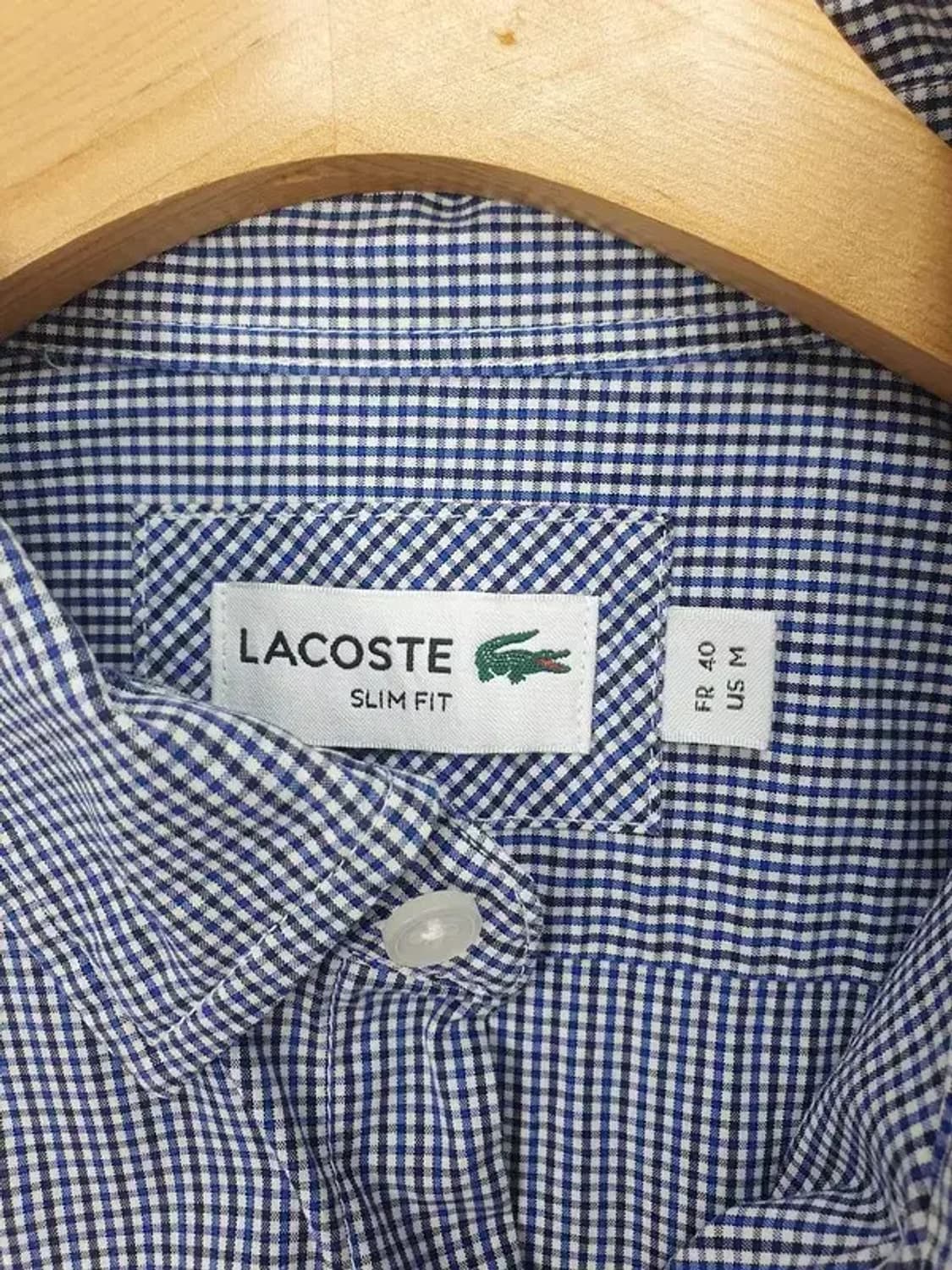 라코스테 LACOSTE 셔츠 네이비 핀체크 1100190 상품이미지8