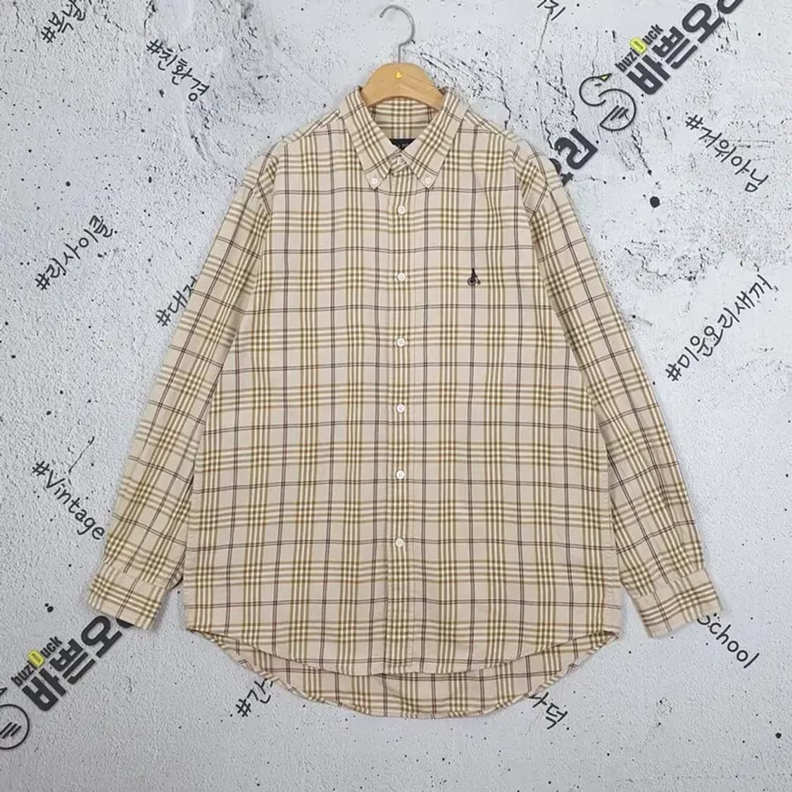 빈폴 BEANPOLE 셔츠 베이지 노바체크 1100207 상품이미지1