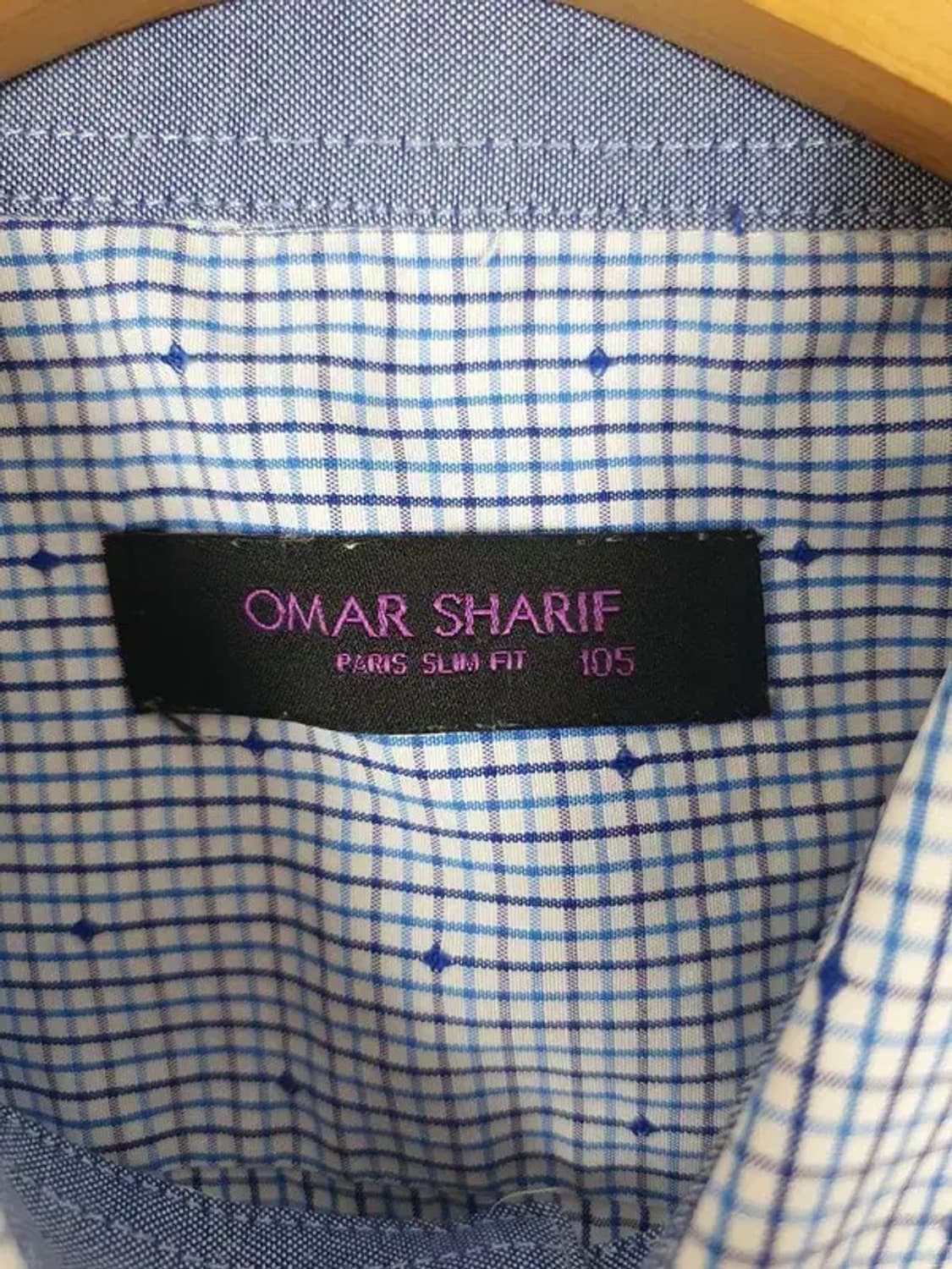 오마샤리프 OMAR SHARIF 셔츠 라이트 블루 테터솔 1100137 상품이미지8