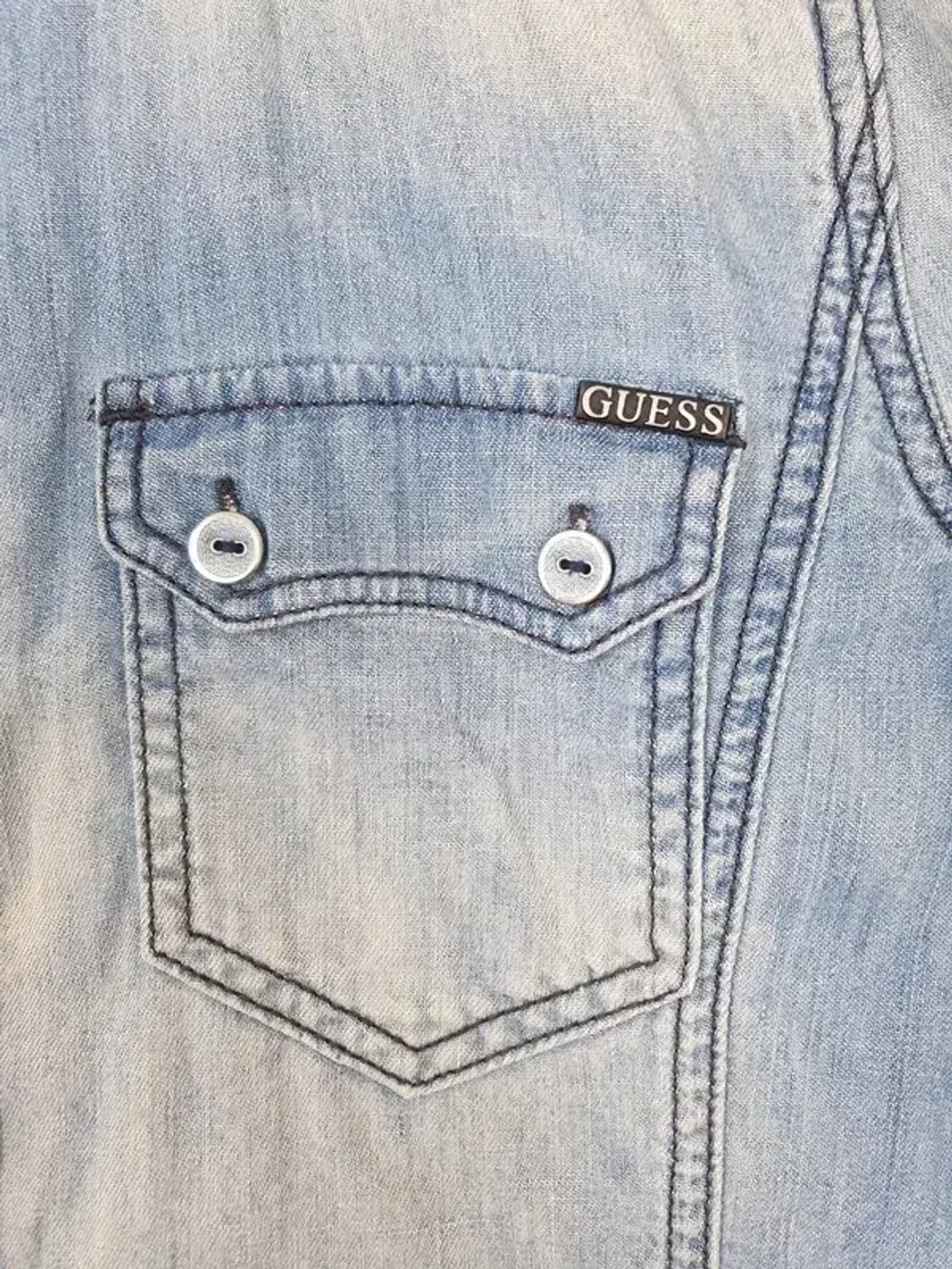 게스 GUESS 데님 셔츠 워싱 라이트 블루 1100138 상품이미지9