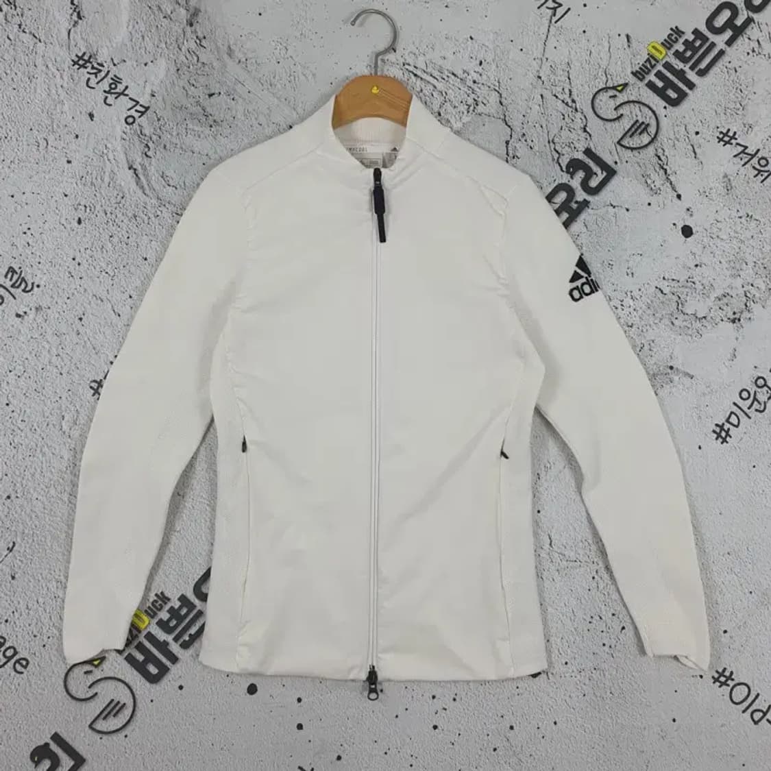 아디다스 ADIDAS 골프 모크넥 트랙 져지 자켓 화이트 3100179 상품이미지1