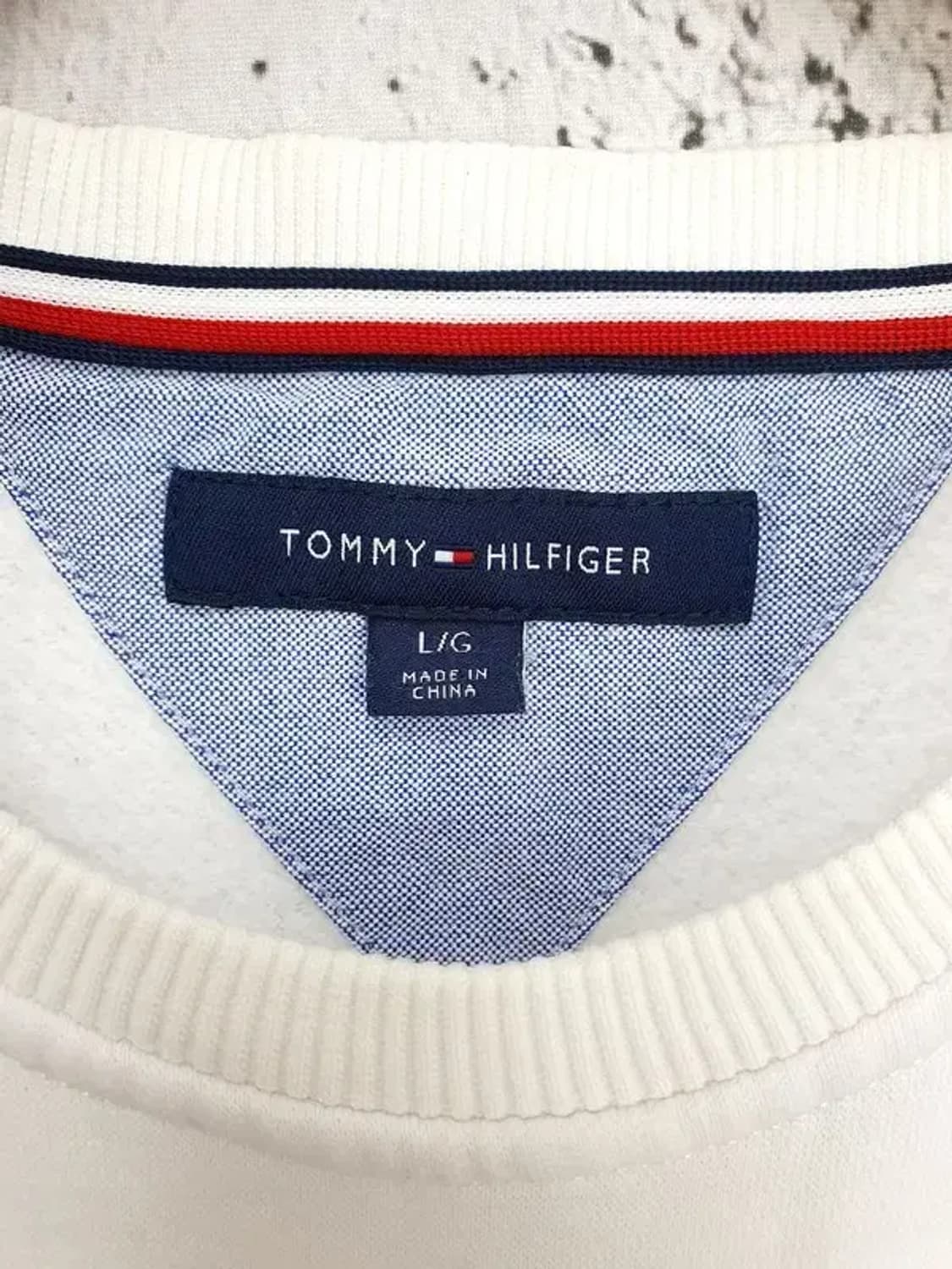 타미힐피거 TOMMY 오버핏 기모 맨투맨 화이트 2200069 상품이미지9