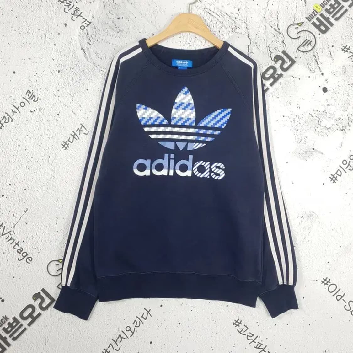 아디다스 ADIDAS 빅로고 파이어버드 맨투맨 네이비 2200080 상품이미지1