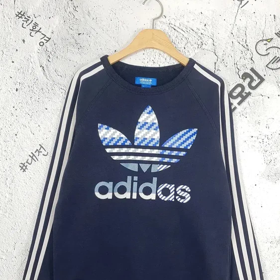 아디다스 ADIDAS 빅로고 파이어버드 맨투맨 네이비 2200080 상품이미지4