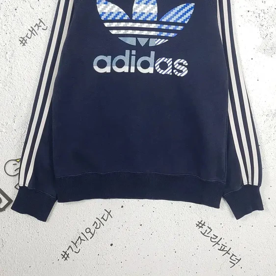 아디다스 ADIDAS 빅로고 파이어버드 맨투맨 네이비 2200080 상품이미지5