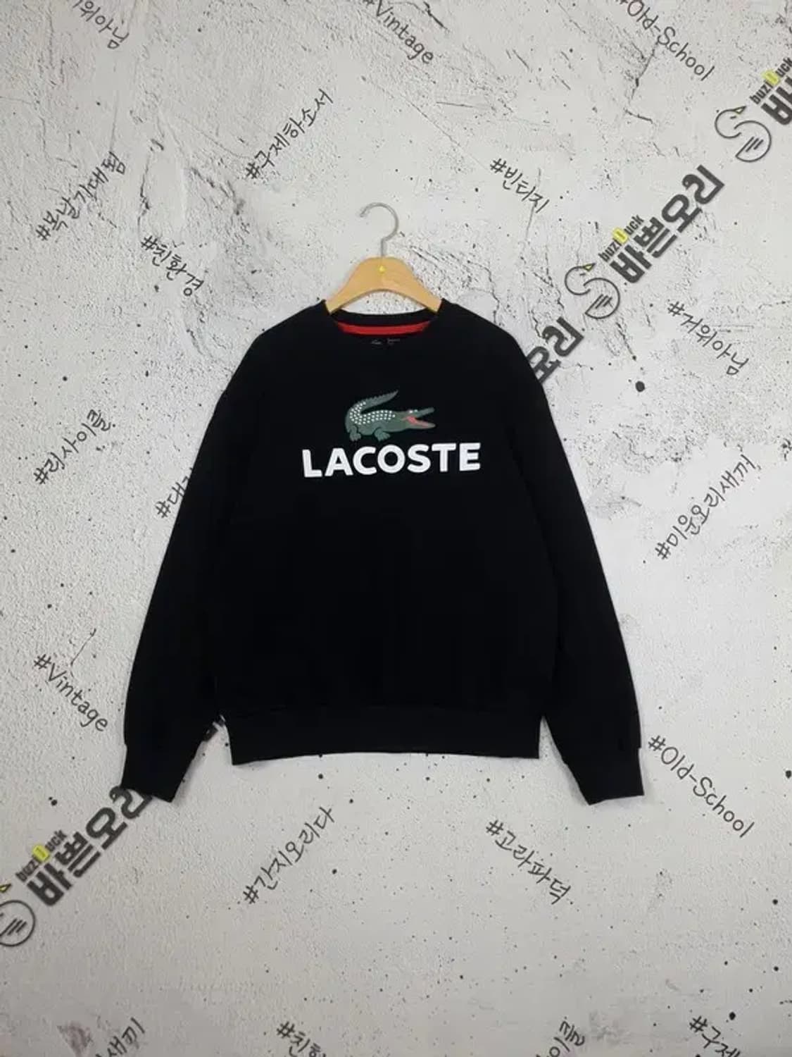 라코스테 LACOSTE 스웻셔츠 맨투맨 블랙 2200192 상품이미지6