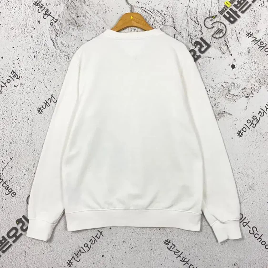 타미힐피거 TOMMY 약기모 스웻 맨투맨 화이트 M 2200213 상품이미지2